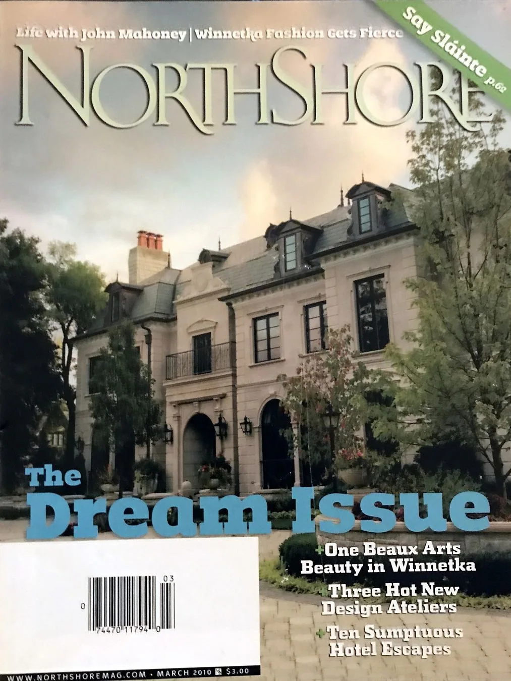 Restored NorthShore magazine Dream Issue cover from March 2010 showing a North Shore residence.