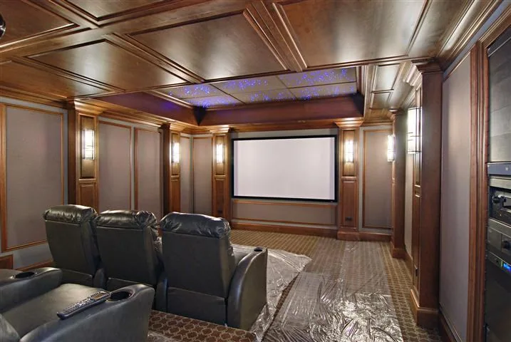 Home theater in the Blackthorn Residence.