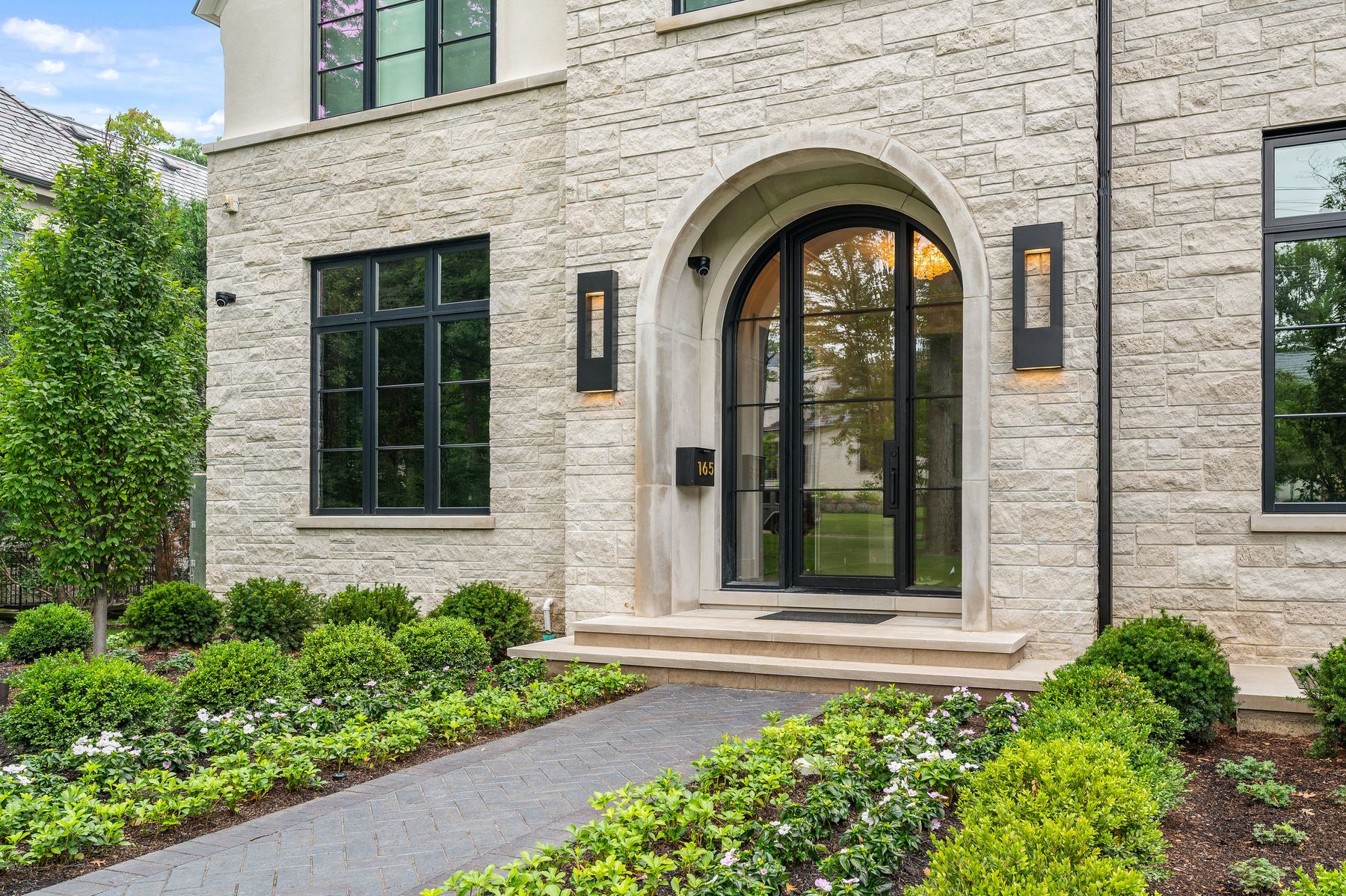 Architectural detail photograph of the completed Franklin Residence.